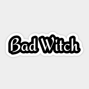 Bad Witch. Minimalistic Halloween Design. Simple Halloween Costume Idea Sticker